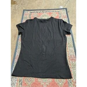 Abardsion Womens Basic Crew Neck Short Sleeve Slim Fit T-Shirt Black Large